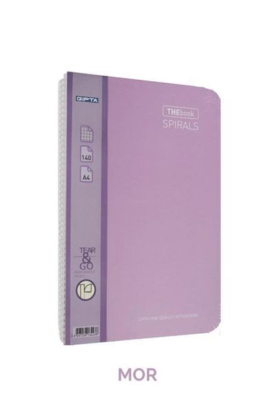 Gıpta The Book A4 Spiral Hard Cover Checked 140 Sheets Notebook