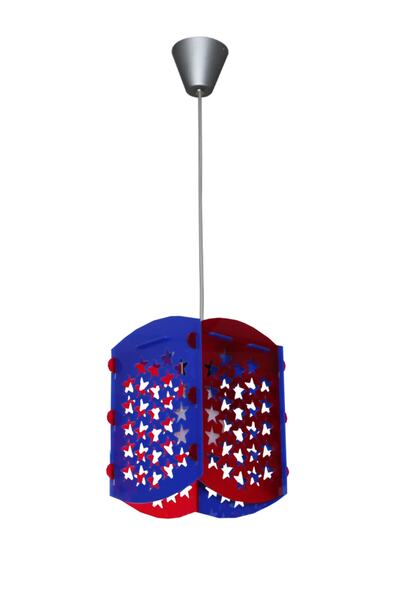 Ufuk Store Bordo Mavi Taraftar Avize Yuvarlak