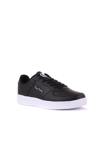 Pierre Cardin Pc-10148 Siyah / Beyaz Erkek Bağlı Iğne Baskılı Spor Ayakkabaı