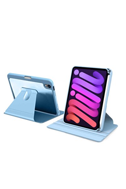 Nezih Case Ipad Mini 6 / Ipad Mini 7 Uyumlu Kalem Bölmeli 360 Dönebilen Arkas...