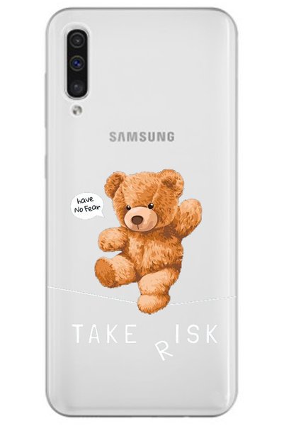 WANNA PROTECT Samsung A70 Teddy Bear Patterned Transparent Silicone Phone Case
