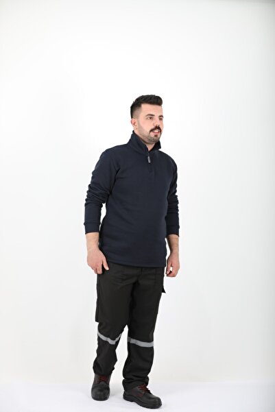 MUALTA Ανδρικό φούτερ με μακρυμάνικο ζιβάγκο με κανονική εφαρμογή