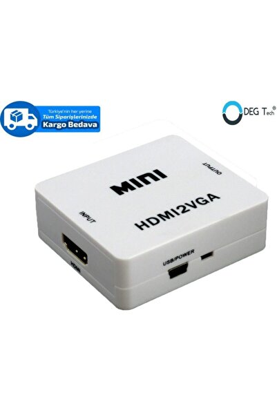 DEGTech Hdmı To Vga Ses Destekli Çevirici Dönüştürücü Converter Ps3/ps4/xbox