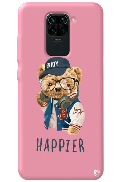 WANNA PROTECT Xiaomi Redmi Note 9 Pink Color Premium Velvet Inside Teddy Bear...