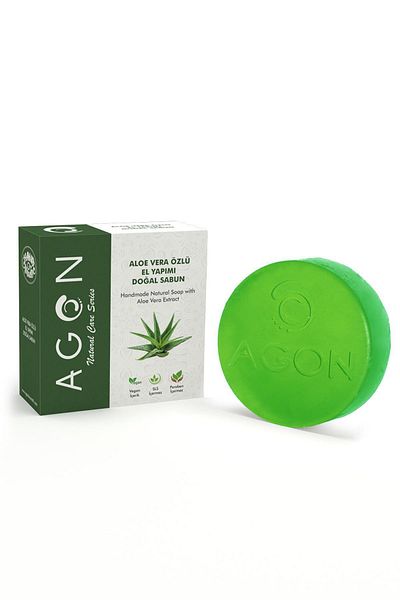Agon صابون طبيعي مصنوع يدويًا بخلاصة الصبار 100 جرام