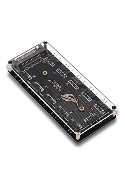 Alfais 4847 Argb Rgb Led 3 Pin 11 Port 5v Sata Power Güç Fan Çoklayıcır Şerit Hub Kablo Splitter