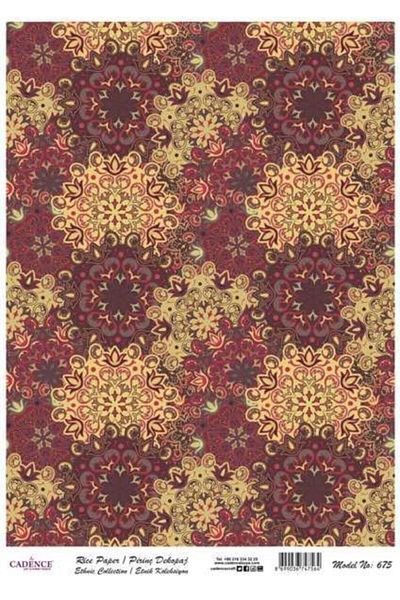 Cadence Brass Decopage Paper Ethnic Collection Model 675