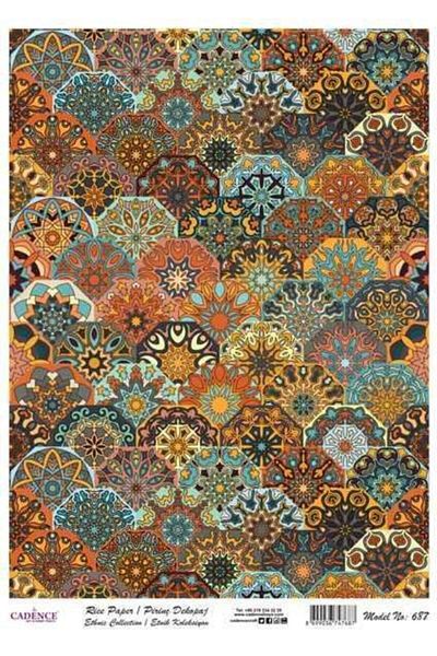 Cadence Brass Decopage Paper Ethnic Collection Model 687