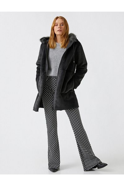 Koton Faux Fur Plush Coat