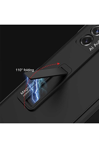 Fogy Husă compatibilă cu Galaxy Z Fold 2, ultra subțire, protejată pentru cameră + husă cu protecție completă cu suport