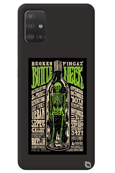 WANNA PROTECT Samsung A51 Black Color Premium Velvet Inside Bottle Patterned ...