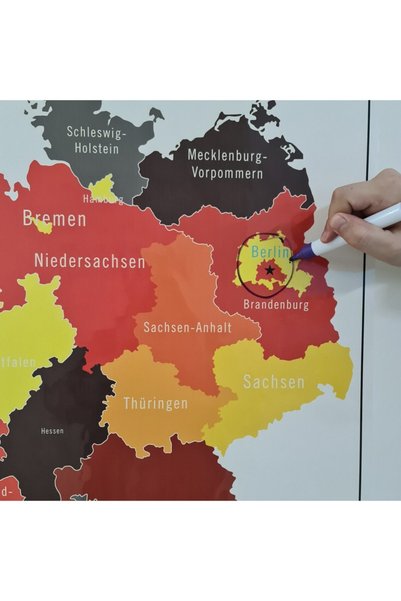 TutturX Germany Map Colored Custom Printing Static Paper