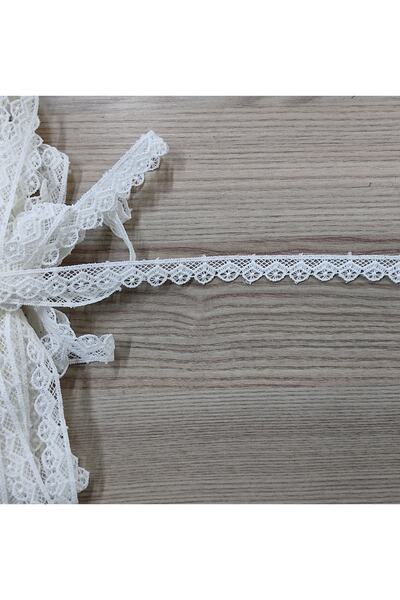 DUAYEN Güpür Dantel Beyaz Metre Çıtır Dehliz Desen 2 Metre
