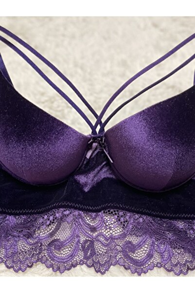 Betimoda Dámská sada stahovacích šňůrek – fialová a lilková barva