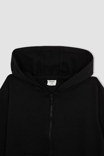 DeFacto Boy's Hooded Basic Cardigan
