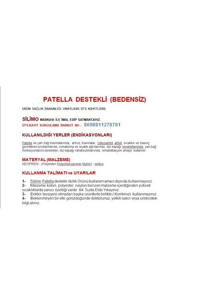 başarı ortopedi Neoprene Patella Supported Orthopedic Knee Brace Band