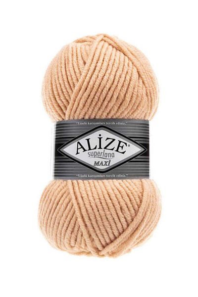 Alize سوبرلانا ماكسي 502 - 100 جرام حبل حياكة يدوي كراميل