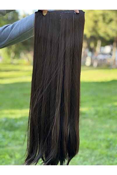 Fenomen Peruk Düz Yarımay 2 Yan Kestane Çıt Çıt 75-80 Cm