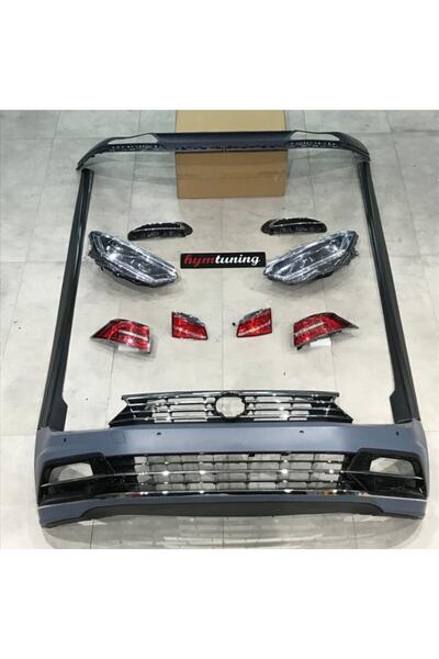 HYM TUNİNG Passat B8 R Line Set Ön Tampon Marşpiyel Difüzör Highline Far Stop