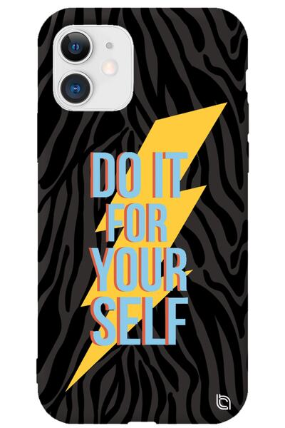 WANNA PROTECT iPhone 11 Black Color Premium Velvet Inside Yourself Patterned ...