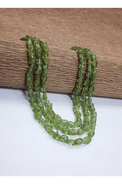 Yüksel Boncuk 6 Mm Unshaped (ZEBERCED) Peridot Natural Stone Array