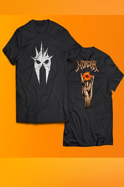remonz Μπλουζάκι Lord of the Rings Witch King Mordor με διπλή στάμπα 100% βαμβακερό υπερμεγέθη μπλουζάκι