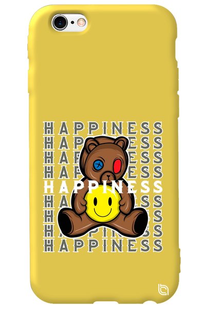 WANNA PROTECT iPhone 6 6S Yellow Color Premium Velvet Inside Teddy Bear Patte...