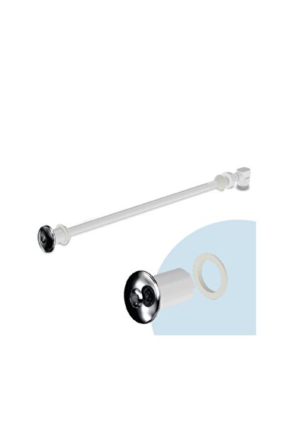 MELEKYAPI Taharet Çubuğu Borusu Paslanmaz Çelik Uçlu 10 Derece Açılı 310 Mm