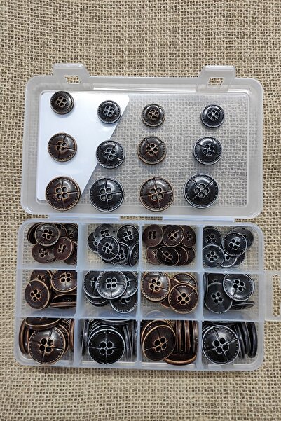 platin hediyelik 120 Pieces Antique Patterned Button Set Vest Jacket Button