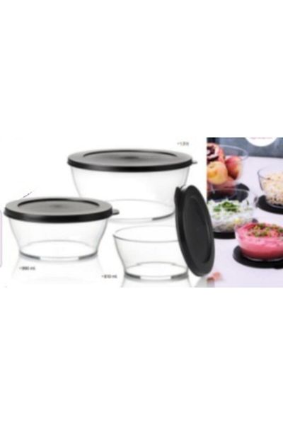 Tupperware Royal Storage Container and Serving Container Set of 3 1.3l-990ml-610ml