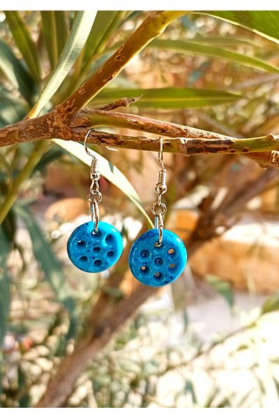 Nev Tasarım Women's 7 Eyes Syriac Earrings