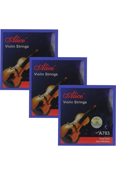 Alice 3 Pack A-703 Model Violin String Set-3 Sets in One
