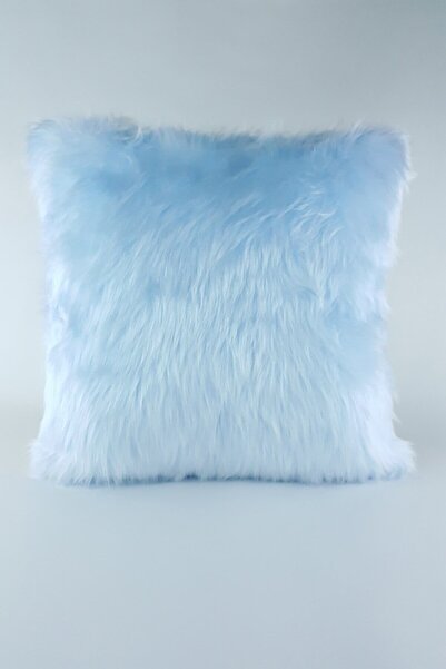 Paris Life غطاء وسادة من القطيفة باللون الأزرق