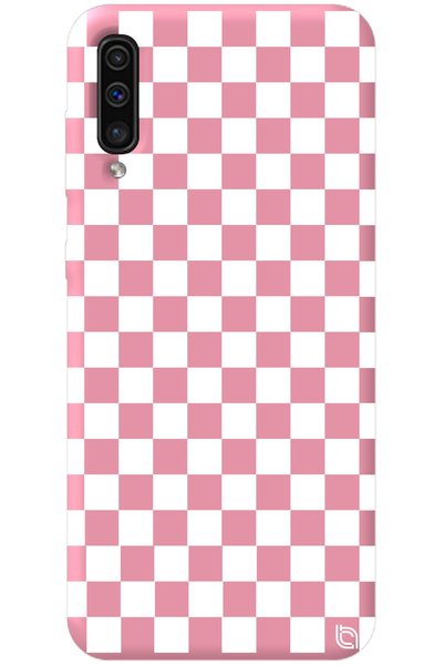 WANNA PROTECT Samsung Galaxy A70 Pink Color Premium Velvet Checkered Pattern ...