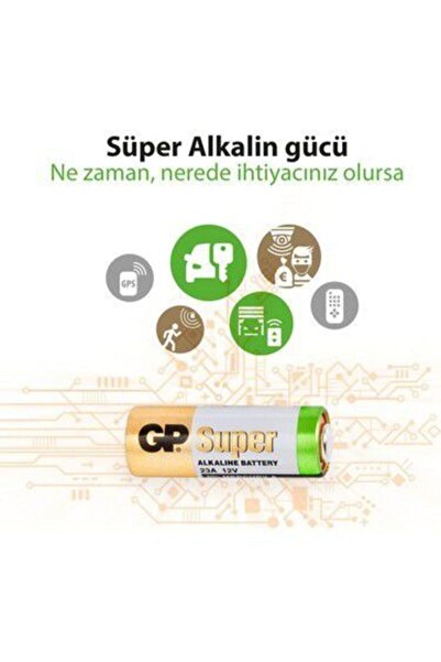 GP Alarm Araç Garaj Araç Kepenk Kumanda Pili 23 A 12 Volt Alkalin Pil 23a 12v 23a Alkalıne Pil