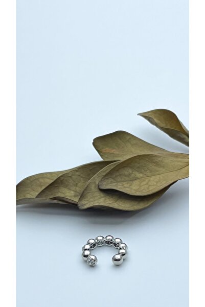Alix Accessories Zirkon Taş Kıkırdak Silver Renk Küpe (earcuff)