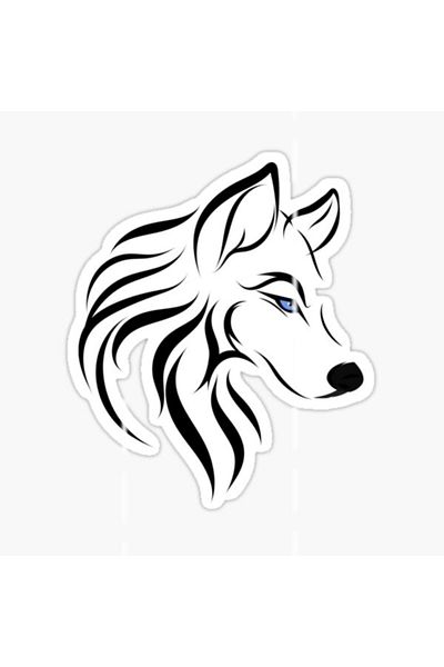 TSC Autocolant pentru mașină Furious Angry Wolf Auto Paste 18cm D2