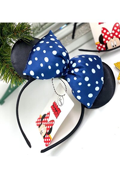 QUEEN AKSESUAR Coroană din satin cu fundă cu buline, licențiată Disney Minnie...