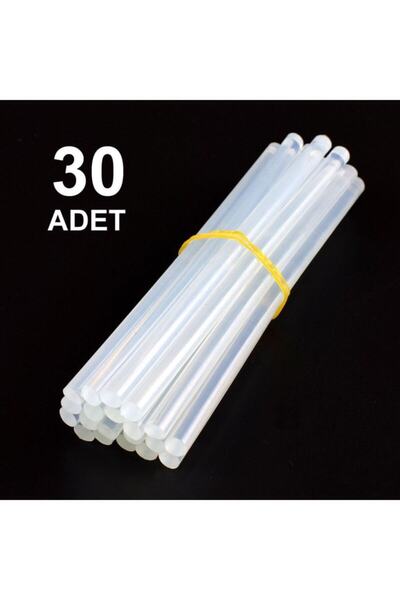 Hobialem 30 Adet, Kalın Silikon, Sıcak Silikon, Şeffaf Mum Silikon, 11 Mm, Sı...
