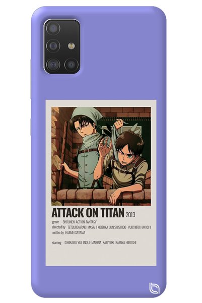 WANNA PROTECT Samsung A71 Lilac Premium Velvet Attack on Titan Levi Patterned...