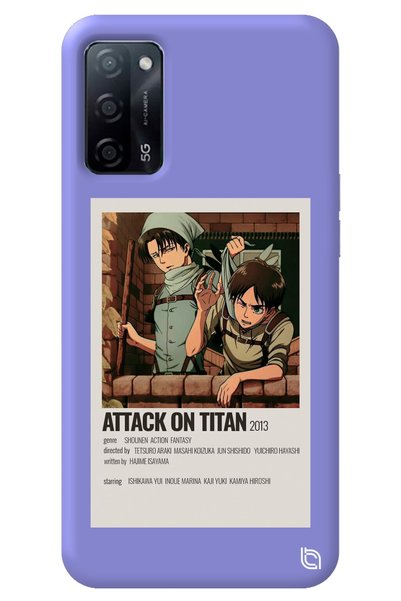 WANNA PROTECT Oppo A52 Lilac Premium Velvet Attack on Titan Levi Patterned Si...