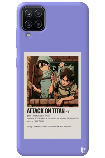 WANNA PROTECT Samsung Galaxy A12 Lilac Premium Velvet Attack on Titan Levi Pa...