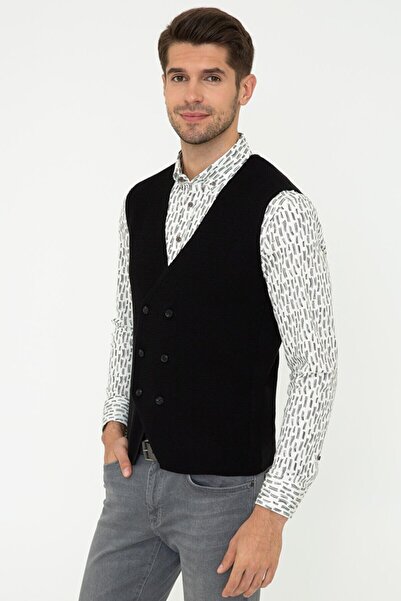 Nacar Sıyah Erkek Yelek