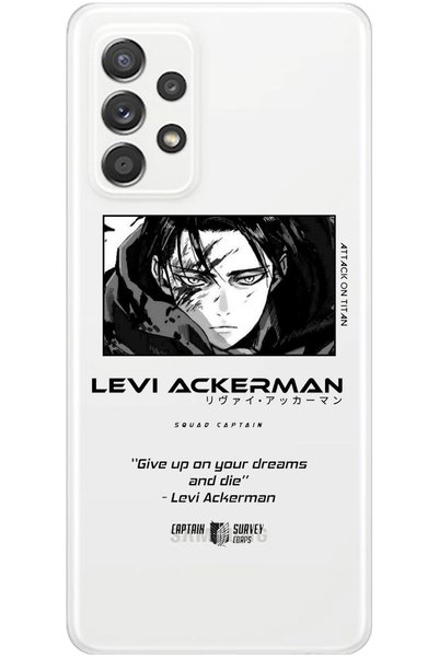 WANNA PROTECT Samsung A72 Attack On Titan Levi Pattern Transparent Silicone P...