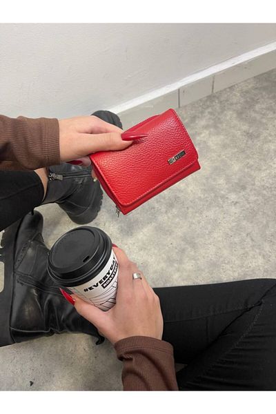 DERKON Small Convenient Genuine Leather Women's Wallet That Can Fit Every Bag