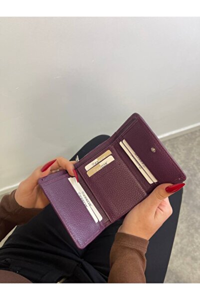 DERKON Small Convenient Genuine Leather Women's Wallet That Can Fit Every Bag