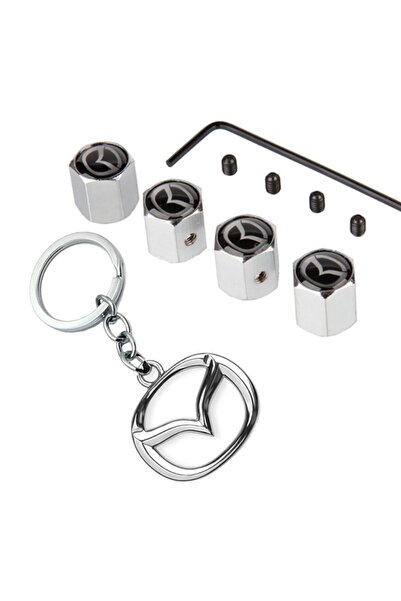 GARDENAUTO غطاء صمام مازدا 6 2003-2007 موديل أليان كروم وسلسلة مفاتيح