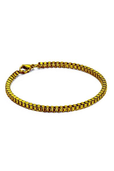 The Collection Cube Model Sports Men's Gold Bracelet Chain
