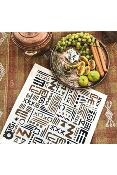 STENCİLTASARIM Stencil Tasarım Hd214 Etnik Boyama Şablonu - Dekoratif Duvar Ve Eşya Boyama Şablonları