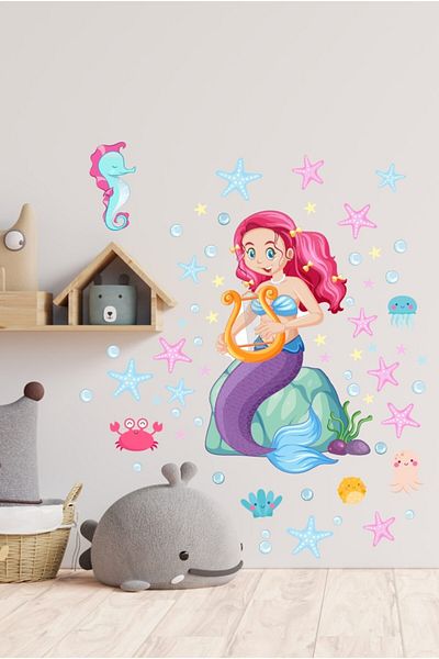 ENGINPRINT Mermaid 80 Piece Sticker Set
